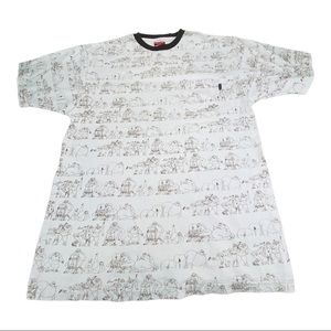 VTG 2004 SUPREME X TODD JAMES REAS TEE SZ: M. ALL-OVER PRINT.  RARE!!